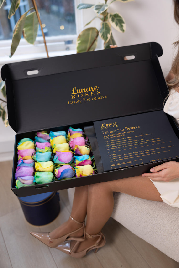 Vibrant Fresh Luxury Roses UK | Rainbow Roses Delivery