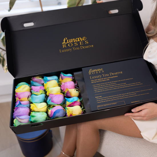 Vibrant Fresh Luxury Roses UK | Rainbow Roses Delivery