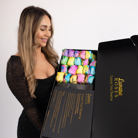 Vibrant Fresh Luxury Roses UK | Rainbow Roses Delivery